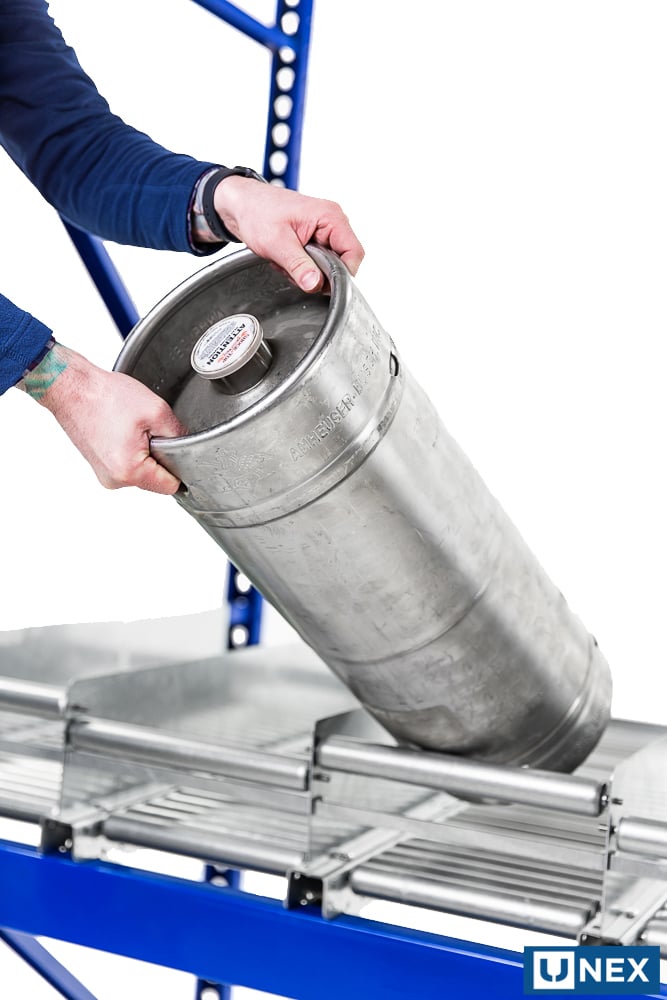 UNEX SpanTrack Keg Flow a keg storage solution